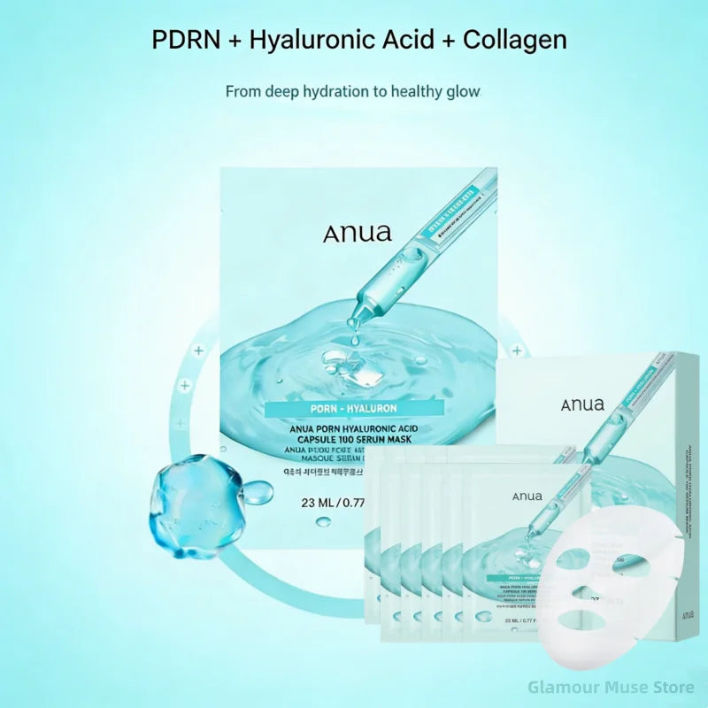 Anua PDRN Hyaluronic Acid Serum Mask – 10 Sheets | Daily Glow