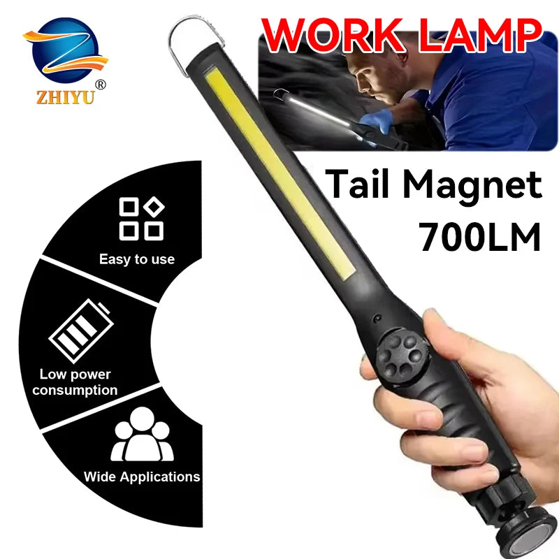 USB Rechargeable COB LED Work Light | Magnetic Portable