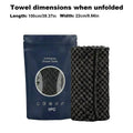 Scrub Towels Deep Cleansing Exfoliating Bath Towel - Long Handle Back Scrubber Body Washcloth for Shower Reusable Scrub Brush Oasis Select Black