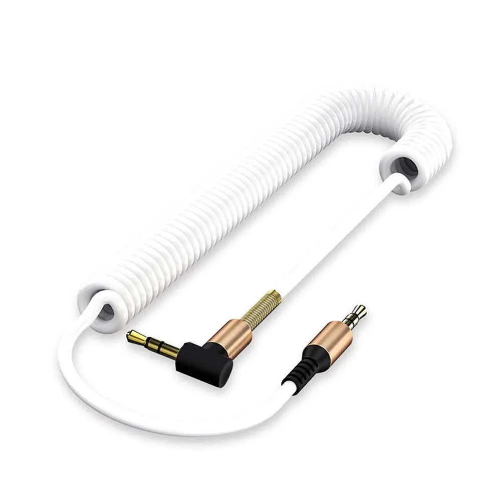 Jack Cable Male To Male Stereo 3.5 mm To 3.5mm Plug Gold-plated Plug Spring Cable Audio Cable Aux Cable Car Aux Cord Audio Wire Oasis Select