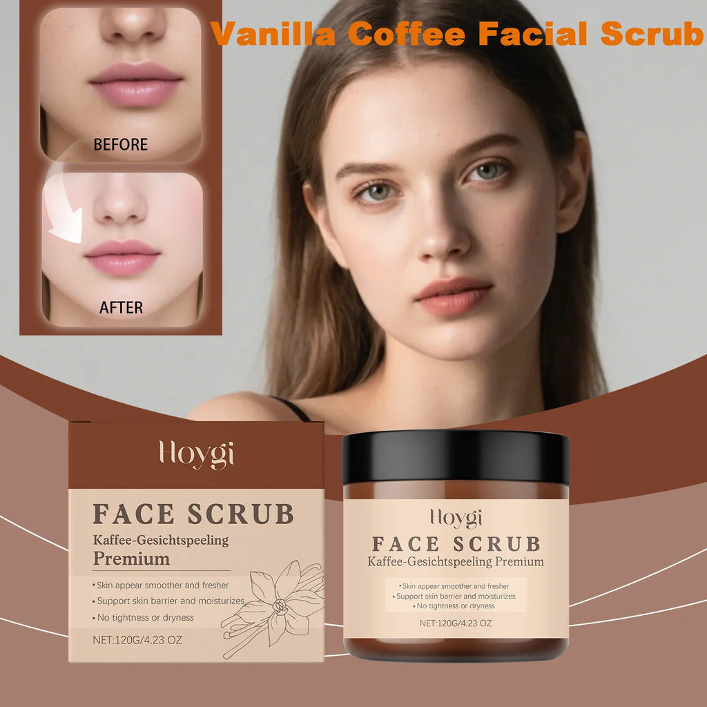 Hoygi Vanilla Coffee Face Scrub – Exfoliator & Oil Control Facial Scrub Oasis Select