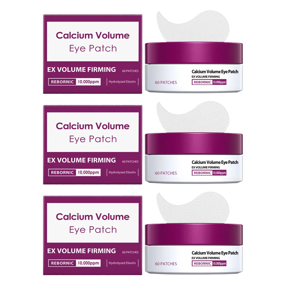 Calcium Eye Patches – Anti-Puffiness, Dark Circles & Fine Lines Under Eye Patches Oasis Select 3 x 60pcs boxed
