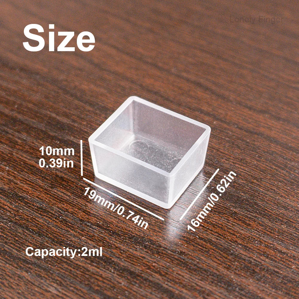 25/50Pcs Transparent Plastic Empty Watercolor Half Pans – 2ML Capacity, Refillable Paint Pans for DIY Solid Watercolors Gouache Oasis Select