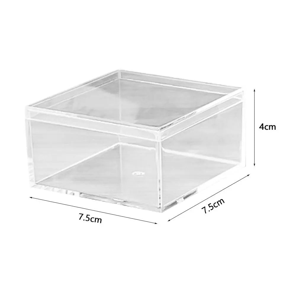 Thickened Acrylic Storage Box Rectangular Transparent Box Multisize Food Candy Storage Container Protection Showcase Packing Box Oasis Select 7.5x7.5x4cm