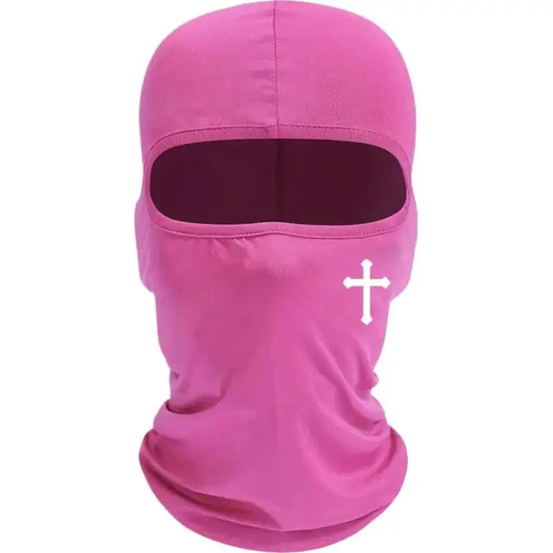 Breathable Black Cross Balaclava Caps for Men Face Ski Mask Beanie Four Seasons Bicycle Hiking Outdoor Sports Tool Bonnet Oasis Select E