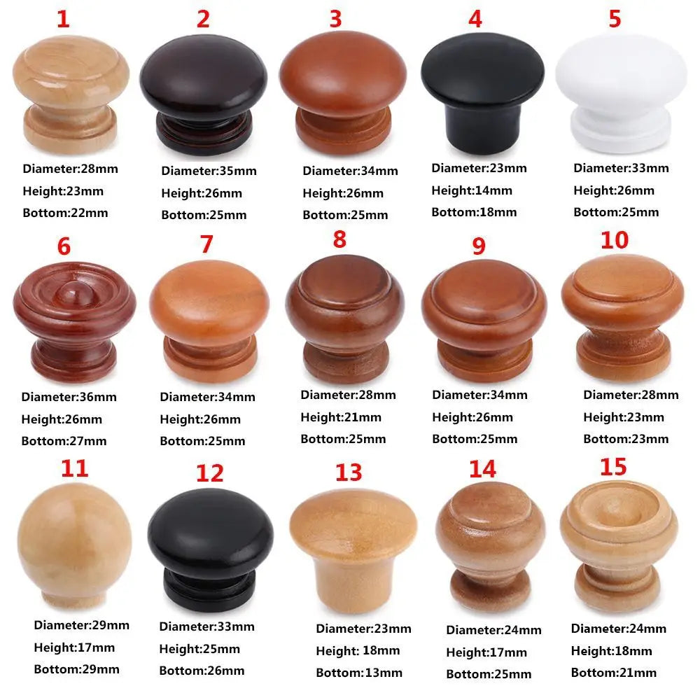Wood Furniture Cabinet Drawer Knobs Cupboard Pulls Handle Kitchen Cupboard Wardrobe Dresser Hardware Accessories With Screw Oasis Select