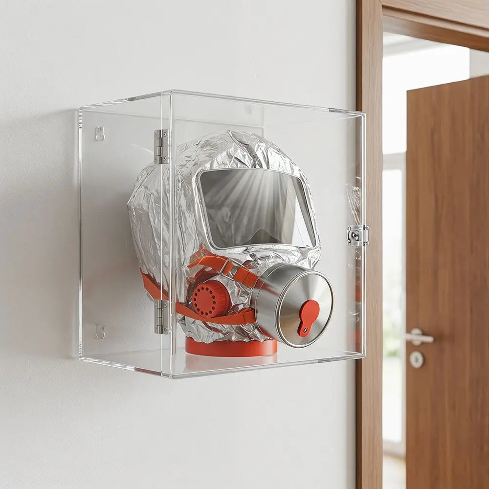 Multi-Layered Filter Fire Escape Mask Easy-Fit Hood Self-Rescue Breathing Apparatus Smoke Filter Respirator Fireproof Filter Oasis Select