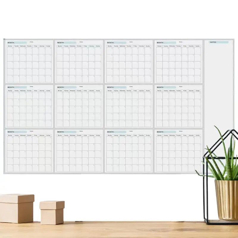 Erasable Yearly Planner Calendar Dry Erase Wall Calendar Giant Erasable Wall Calendar Blank Undated Yearly Calendar for Planning Oasis Select