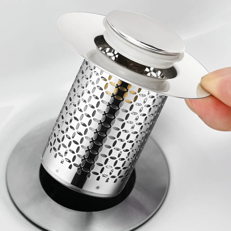 Stainless Steel Floor Drain Filter Pop-Up Bounce Core Basin Stopper Washbasin Plug Anti Odor Hair Catcher Shower Sink Strainer Oasis Select