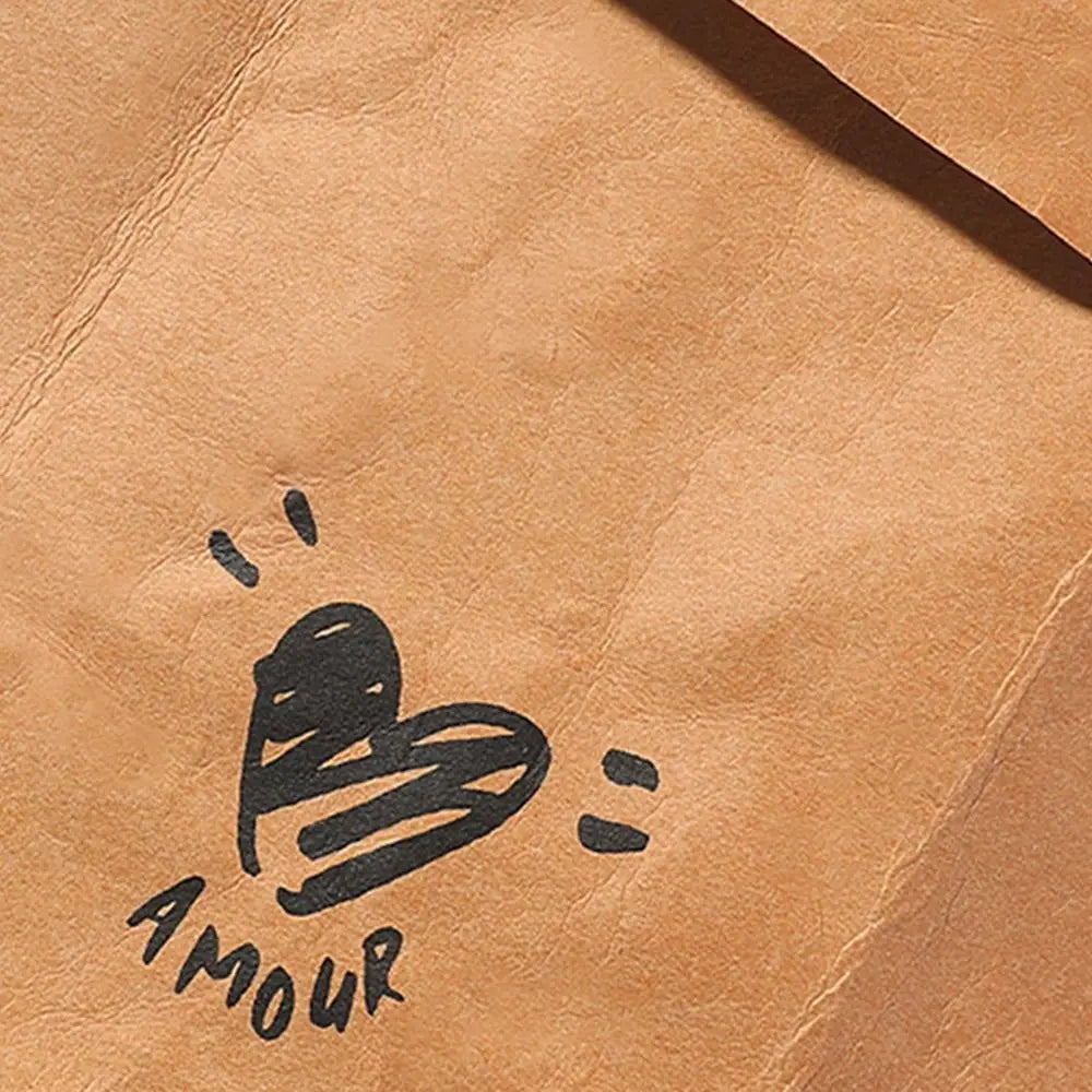 Durable Reusable Kraft Paper Bag Large Capacity Waterproof Packaging Bag Thickened Square Washable Takeaway Bag Home Oasis Select