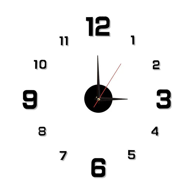 Wall Clock Glow at Night Frameless DIY Stereo Digital Clock for Home Living Room Office Wall Decroation 2024 Oasis Select