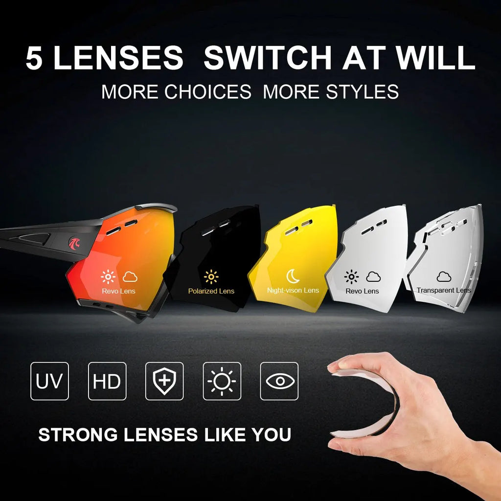 X-TIGER Photochromic Sports Sunglasses Bike Cycling Glasses Polarized UV400 Riding Driving Baseball Running Fishing Eyewear Oasis Select