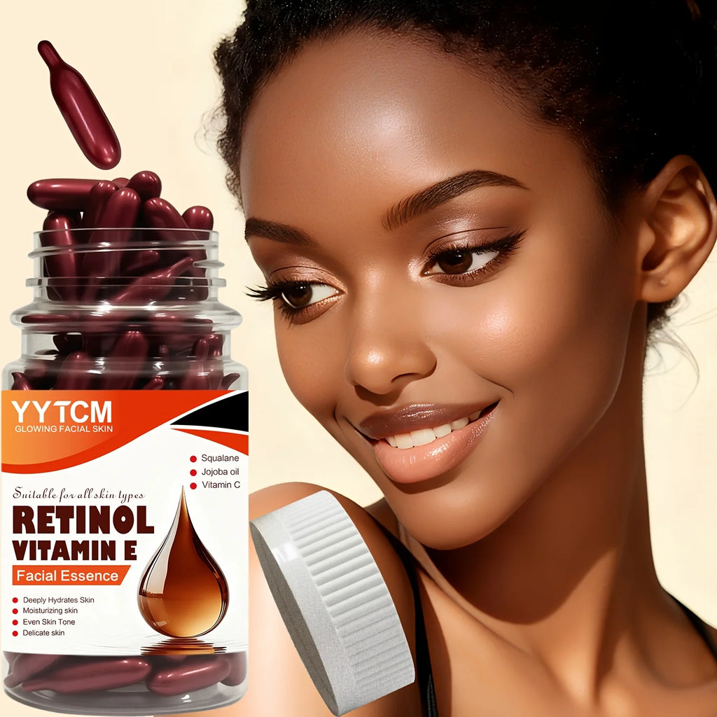 Retinol Vitamin E Capsule Essence – Hydrates, Firms & Brightens Face Capsule Serum Oasis Select