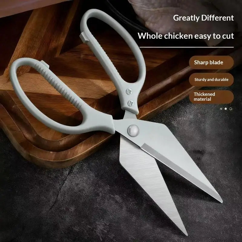 Kitchen Scissors Sharp Thickened Stainless Steel Blades Nonslip Handle 1Pcs for Cutting Poultry Meat Vegetable Seafood Oasis Select A