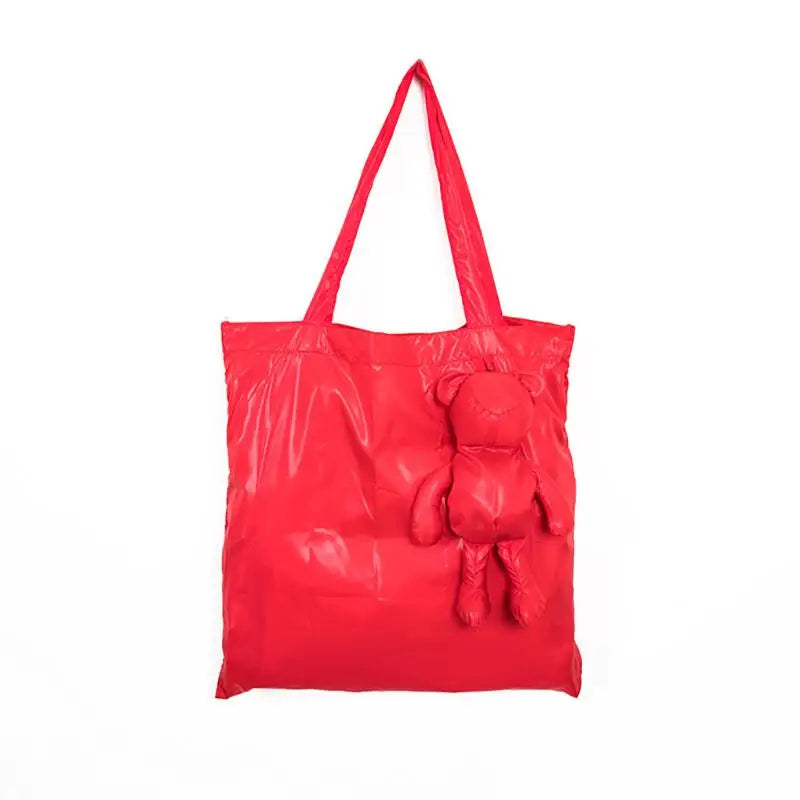 Cute Doll Mini Foldable Shopping Bag Women's Portable Tote Bag 인형 미니 접이식 쇼핑백 Сумка женская Reusable Pouch Oasis Select A1