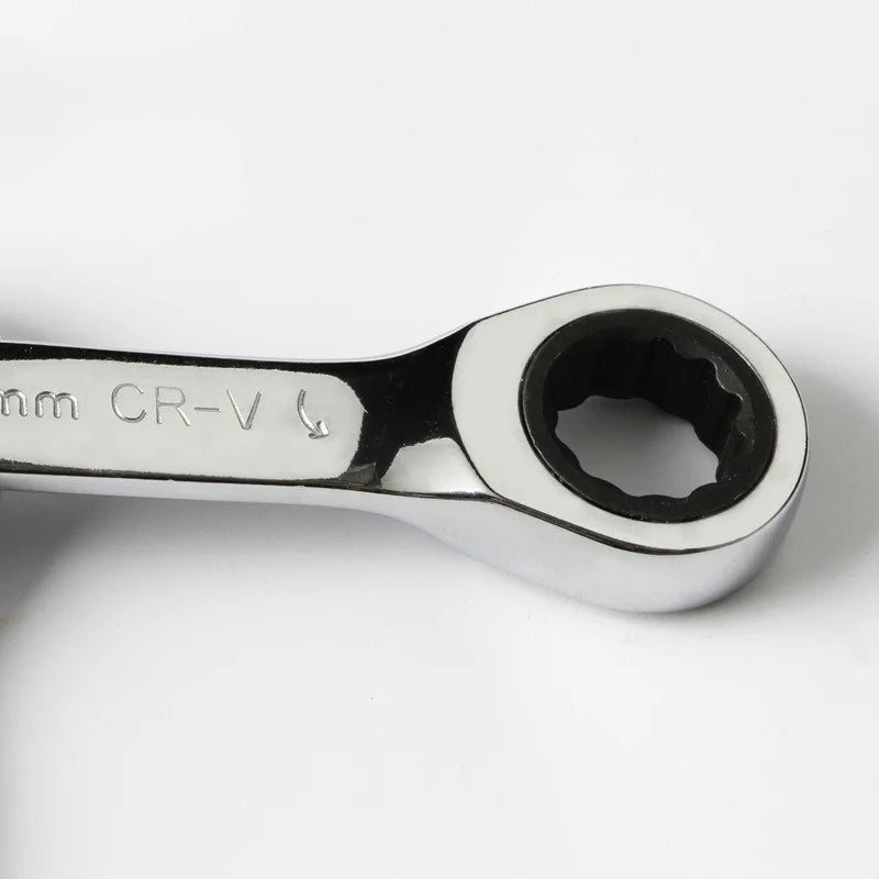 1Pcs 6-19mm 72 Tooth Short Handle Ratchet Socket Wrench CRV Quick Open Reversible Combination Stubby Spanner Auto Repair Tools Oasis Select