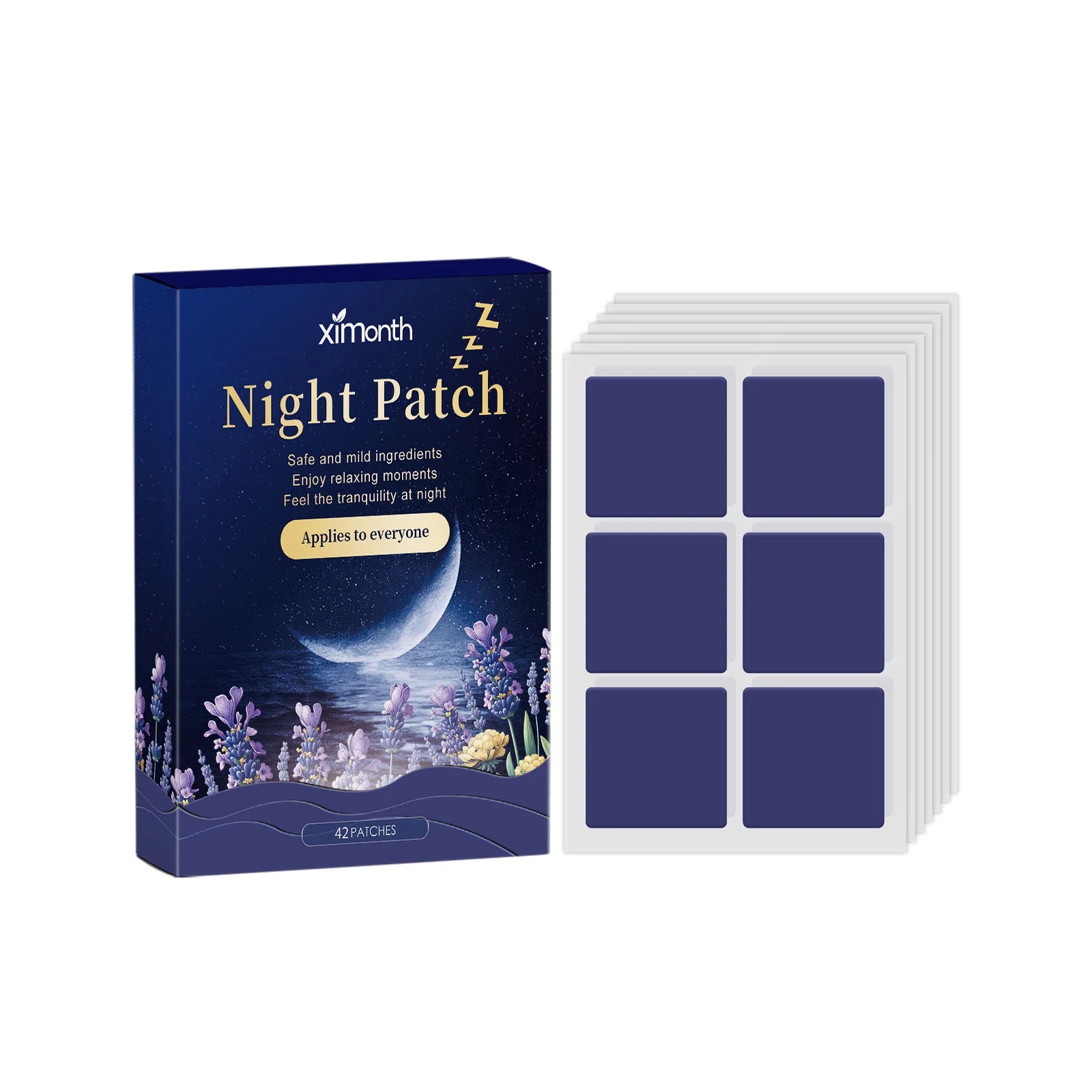 Lavender Sleep Patch, Night Cream & Pillow Spray Gift Set Sleep Wellness Set Oasis Select 42pcs boxed