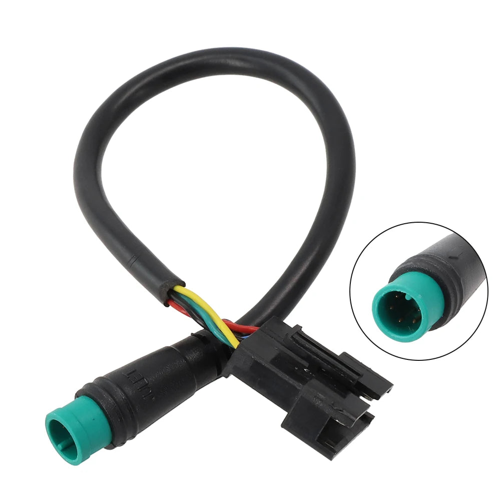 Electric Bicycle Adapter Cable 19cm Long 1Pcs Black Electric Bicycle Instrument For KT Display Waterproof To SM Oasis Select