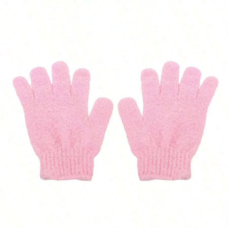 2pcs/6pcs/12pcs Reversible Exfoliating Shower Gloves, Body Scrub Gloves, ,Cleansing Tools Bath Towel Bath Products Back Scrub Oasis Select 2pcs pink