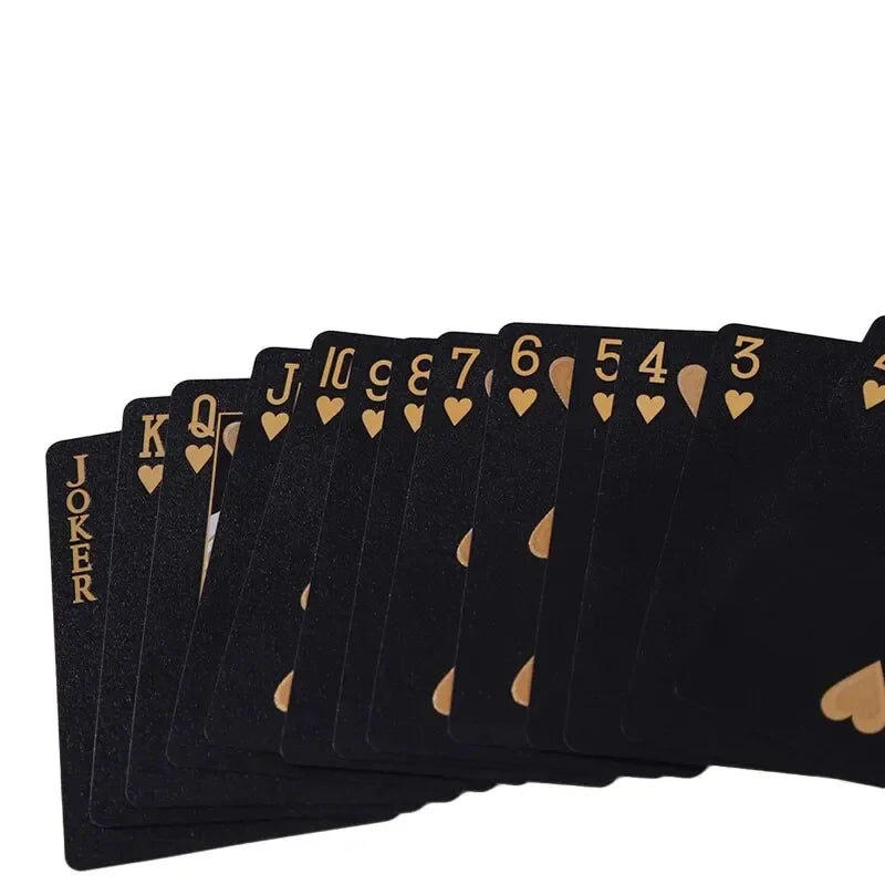 Black Rose Deck Poker Frosted Waterproof Plastic Playing Cards Texas Poker Collection Commemorative Chess Practical Party Gift Oasis Select