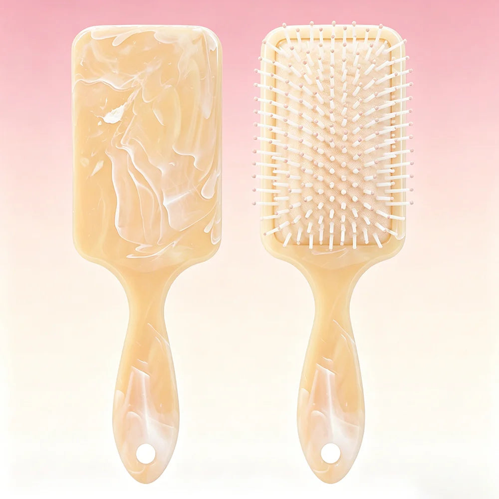 Marble Air Cushion Hairbrush – Anti-Static Detangling Comb