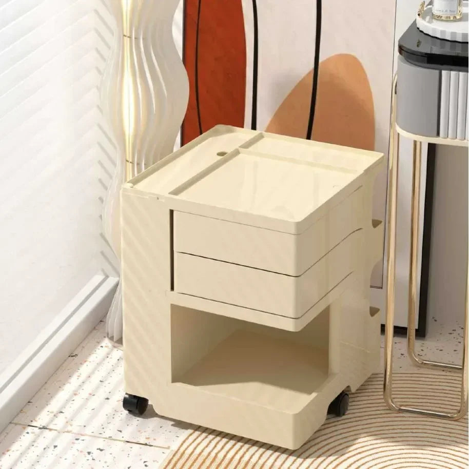 Trolley Rack Snacks Cosmetics Storage Cabinet Living Room Bedroom Multifunctional Cream Wind Rotatable Bedside Table Good Oasis Select 2nd floor