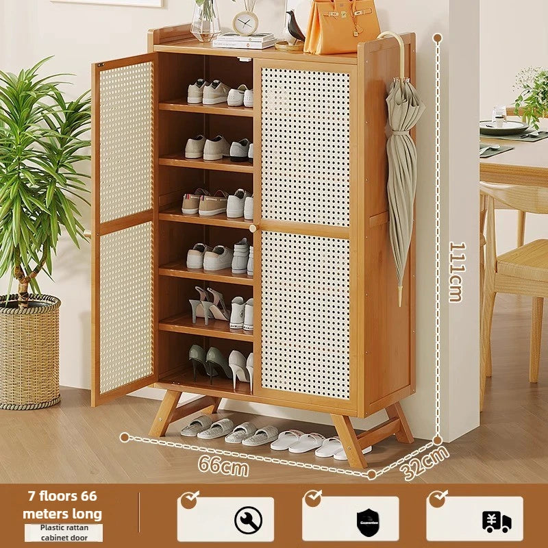 Multi-functional Shoe cabinet, shoe rack at the door of the home, large-capacity storage of Nanzhu Oasis Select Plastic vine B