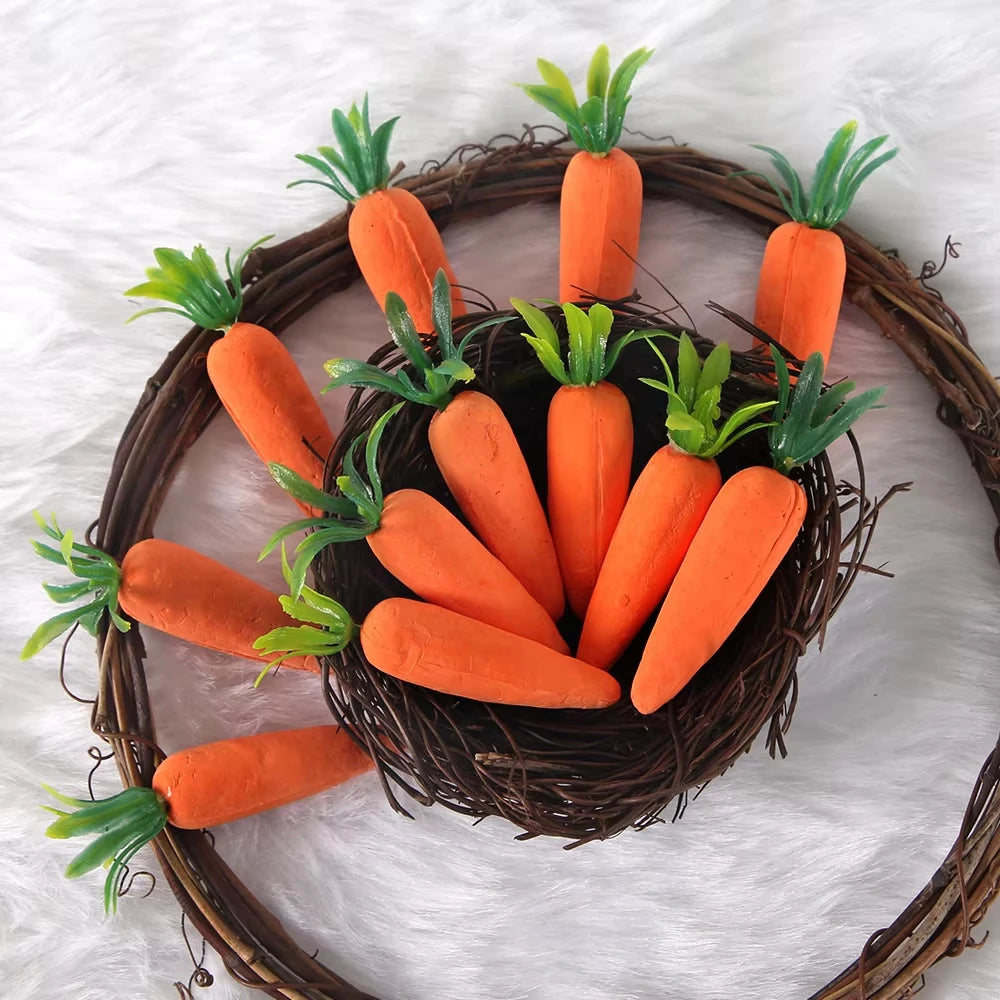 12 piece package of Easter decorations 7cm foam carrots Easter theme party decoration simulation carrot decorations Oasis Select