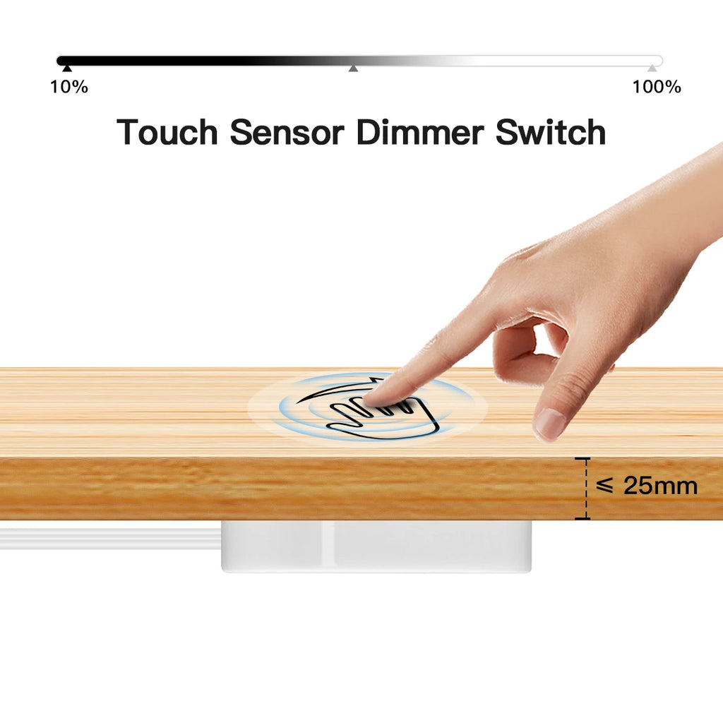 Hand Sweep Dimmer Sensor Penetrating Switch 12V-24V Wood Panel Touch Switch LED Dimmable Touch Sensing Hidden Switches for Light Oasis Select