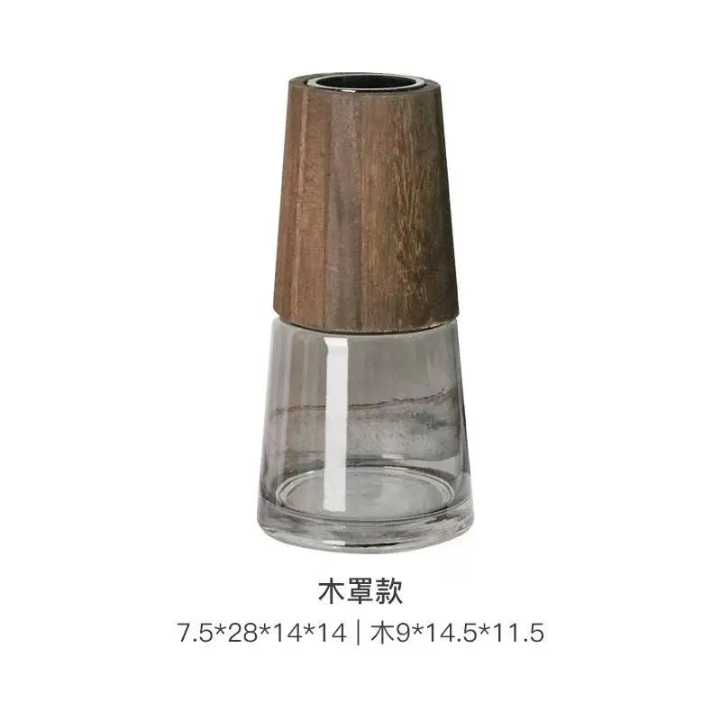 Nordic Light Luxury Simple Tabletop Glass Vase Landing South Bamboo Hydroponic Ware Transparent Tabletop Vase Decoration Oasis Select A