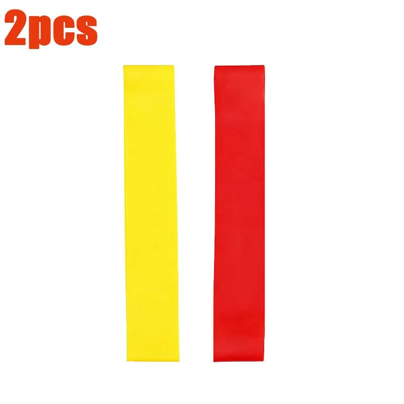 1/2Pcs Resistance Bands, Exercise Bands, Full Body Fitness Bands, Hip, Leg, Arm, Home Gym, Yoga And Pilates Stretching Bands Oasis Select Red1-Yellow1