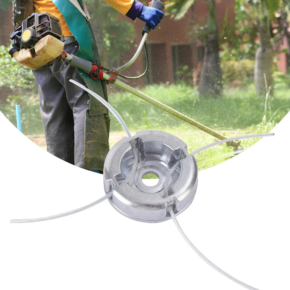 Lawn Mower Head With Nylon Steel Line For Grass Trimming Cutting Garden Yard Maintenance Replacement Parts Accessories Oasis Select