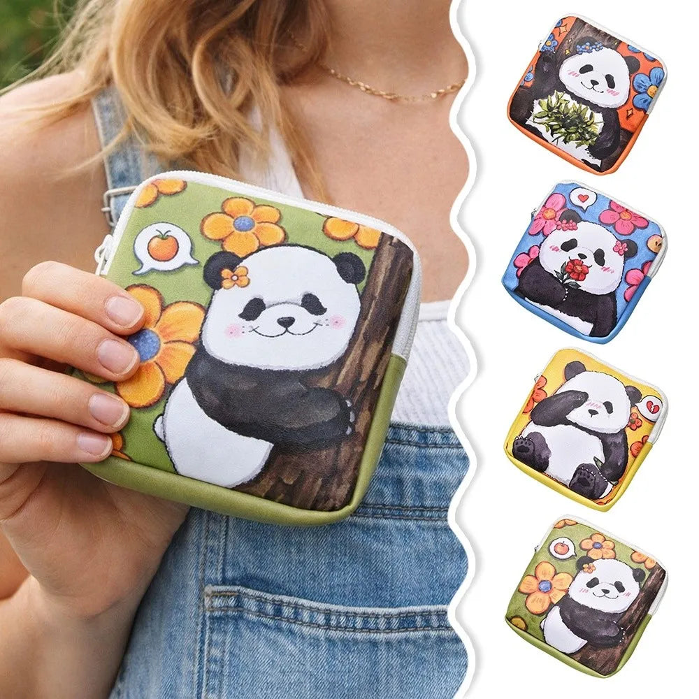 Cute Panda Waterproof PU Storage Pouch | Multi-Purpose Bag