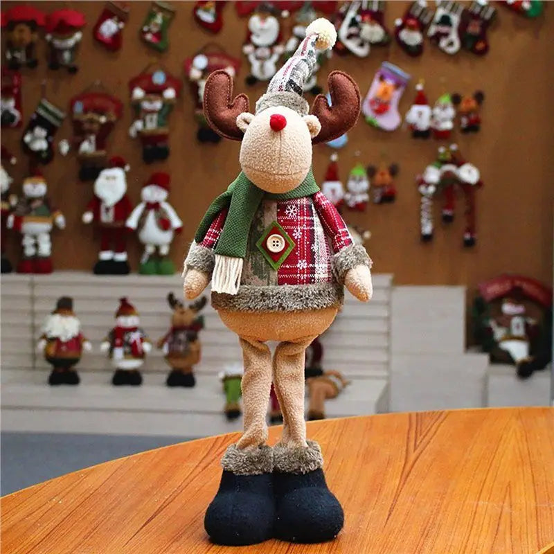 ~WISH Merry Christmas Decoration 3PCS Christmas Reindeer Santa Claus Standing New Year Ornament Oasis Select