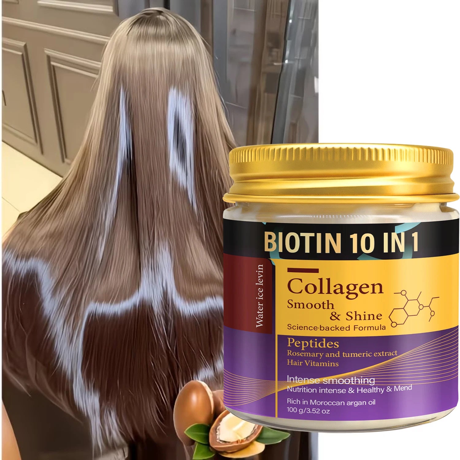 Collagen & Keratin Hair Mask – Biotin 10-in-1 Repair Formula Keratin Hair Mask Oasis Select