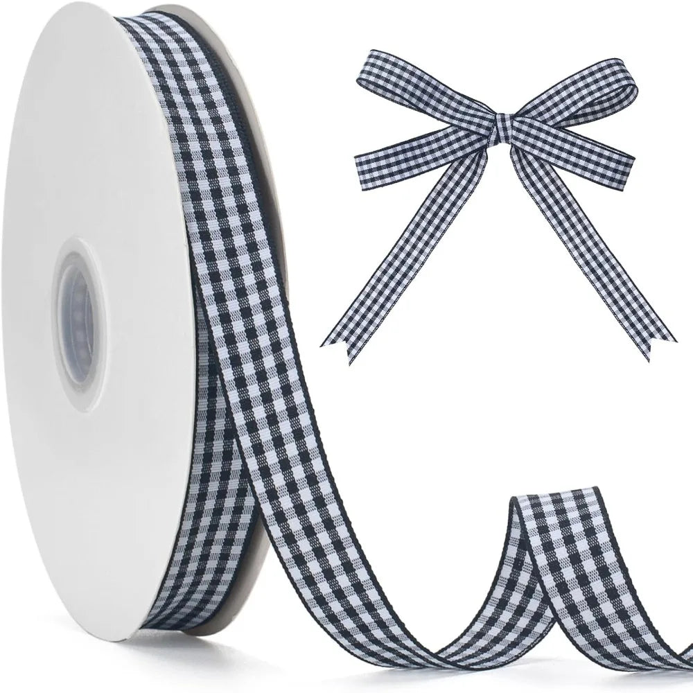 50 Yard Plaid Satin Ribbon Roll 2CM – Gift Wrapping & Weddings