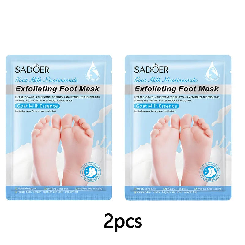 1 Pair Exfoliating Feet Mask Exfoliating Foot Peel Mask Socks Pedicure Peeling Dead Skin Remover Feet Mask Peel Moisturizing Oasis Select 2PCS Goat Milk