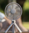 USB Rechargeable Foldable Camping Fan – Digital Display Tripod