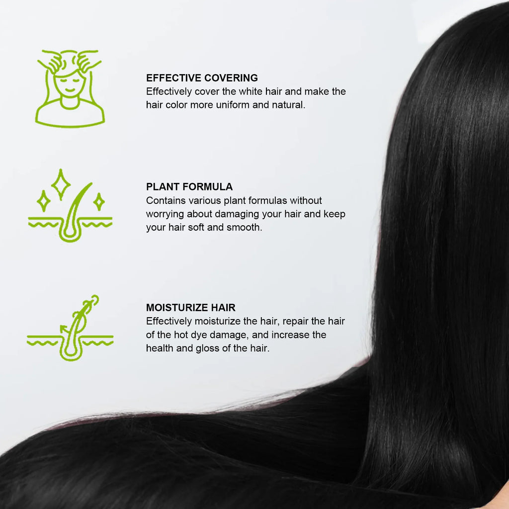 Natural Hair Dye Shampoo Brown Black Hair Dye Cover Gray White Hair Nourish Permanent Color Hair Coloring Shampoo For Women Men Oasis Select