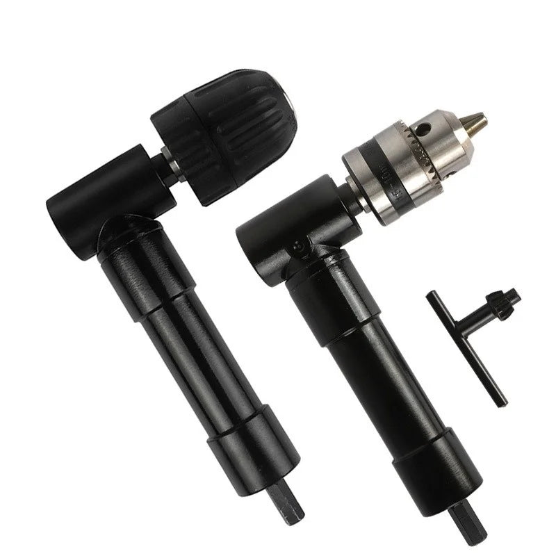 90 Degree Black Right Angle Electric Drill Corner Tool Aluminum Alloy Turning Tool Iron Chuck Adapter Narrow Space Drilling Tool Oasis Select
