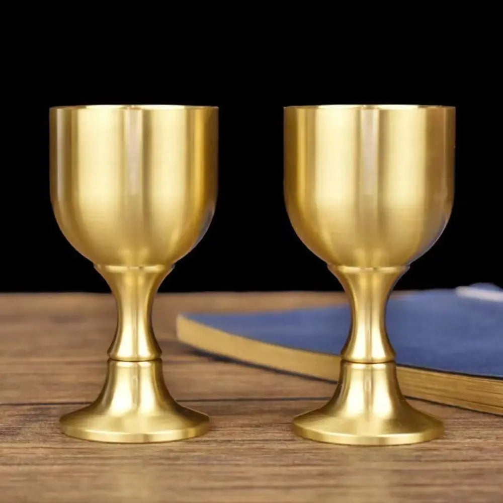 Carved Brass Goblet Chalice – Altar, Ceremony & Home Decor