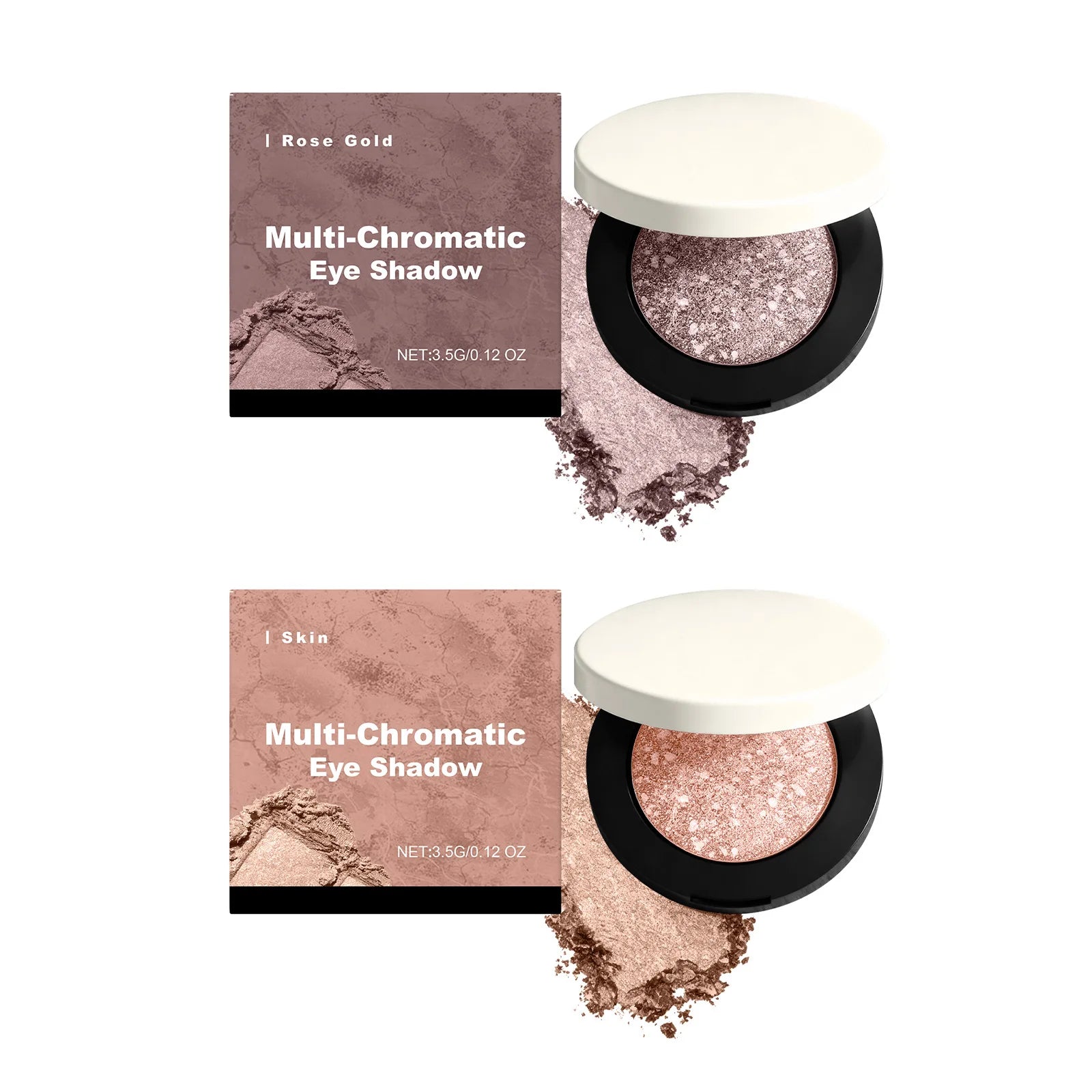 Matte & Shimmer Eyeshadow Palette – Waterproof, Blendable 3.5g Eyeshadow Palette Oasis Select 2PCS Color