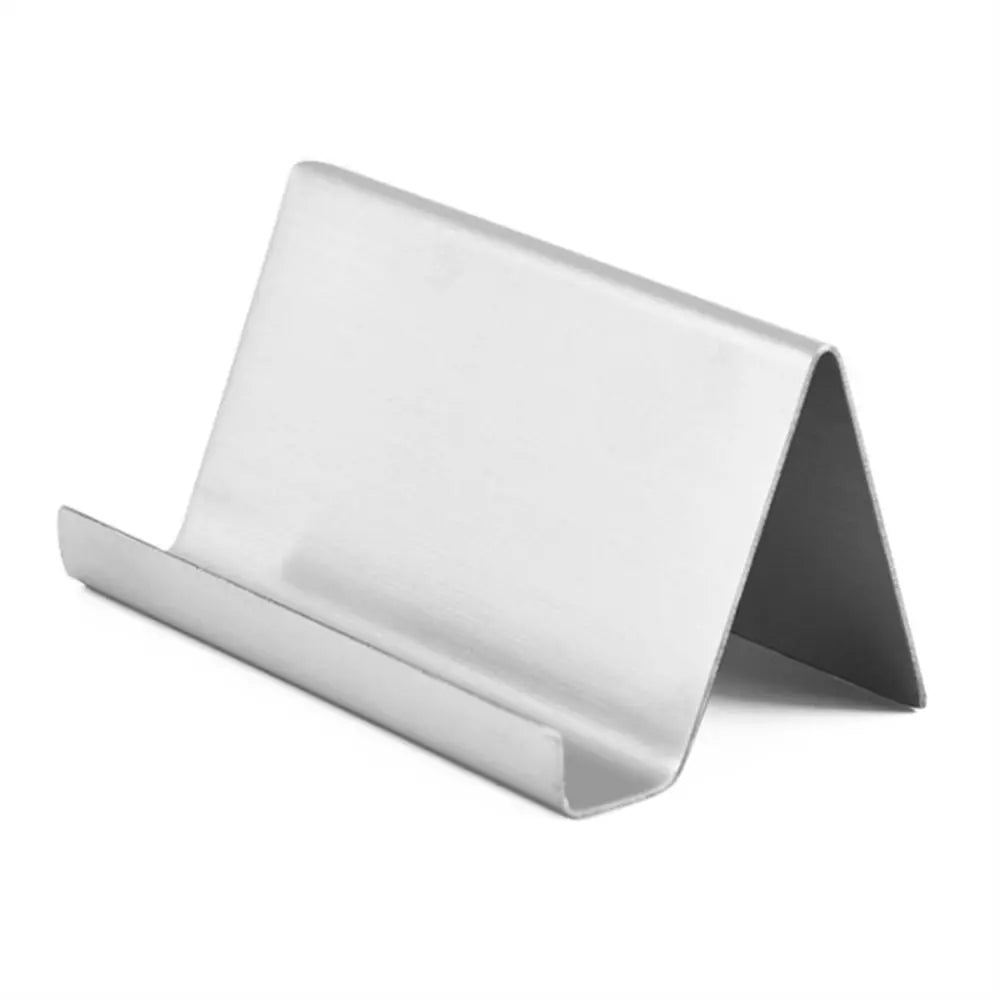 Holder Metal Desktop Stainless Steel Name Card Display Stand Business Card Storage Business Card Holder Name Tag Display Rack Oasis Select Silver-Brushed