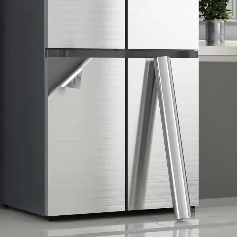 40cm PVC Stainless Steel Removable Wallpaper Film Vinyl Material Waterproof And Oil-Proof Suitable For Kitchens And Elevators. Oasis Select