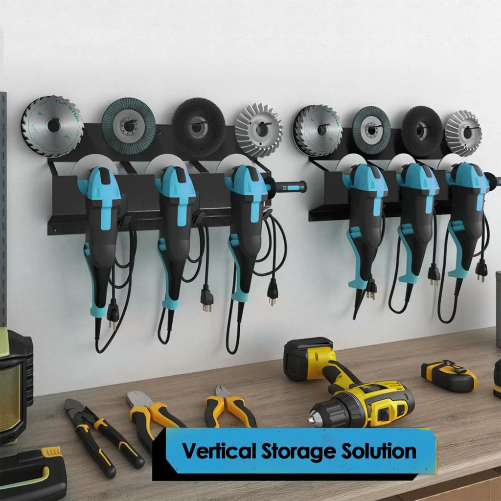Angle Grinder Holder Metal Angle Grinder Rack Stand Storage Rack Wall Mount Bracket with Cord Hanger for Cutters Polishers Oasis Select