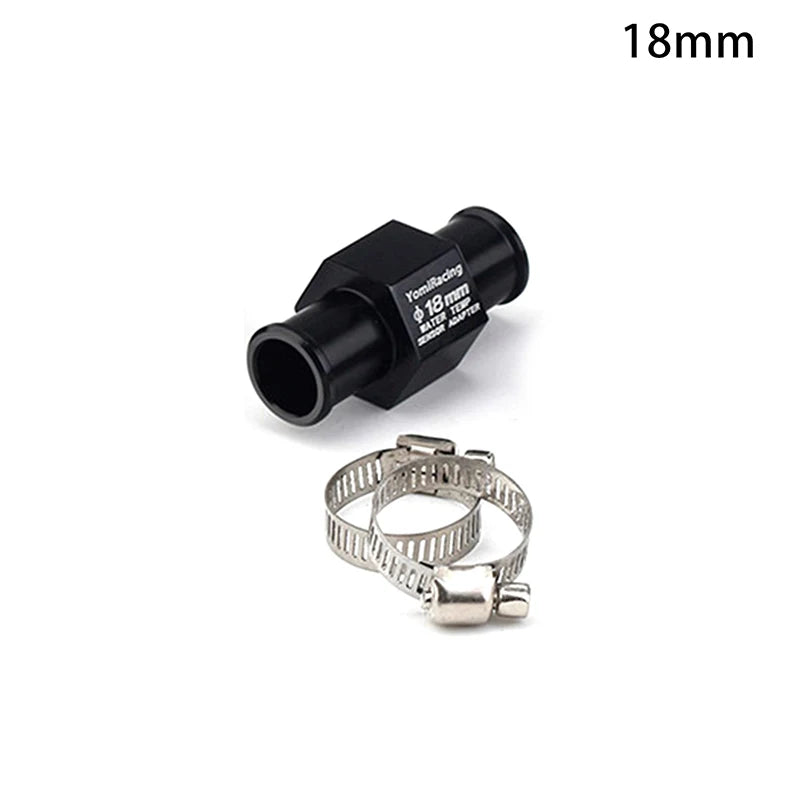 Black Water Temperature Gauge Radiator Temperature Water Temperature Connector Pipe Sensor 16MM 18MM 20MM 22MM Hose Adapter Oasis Select A2