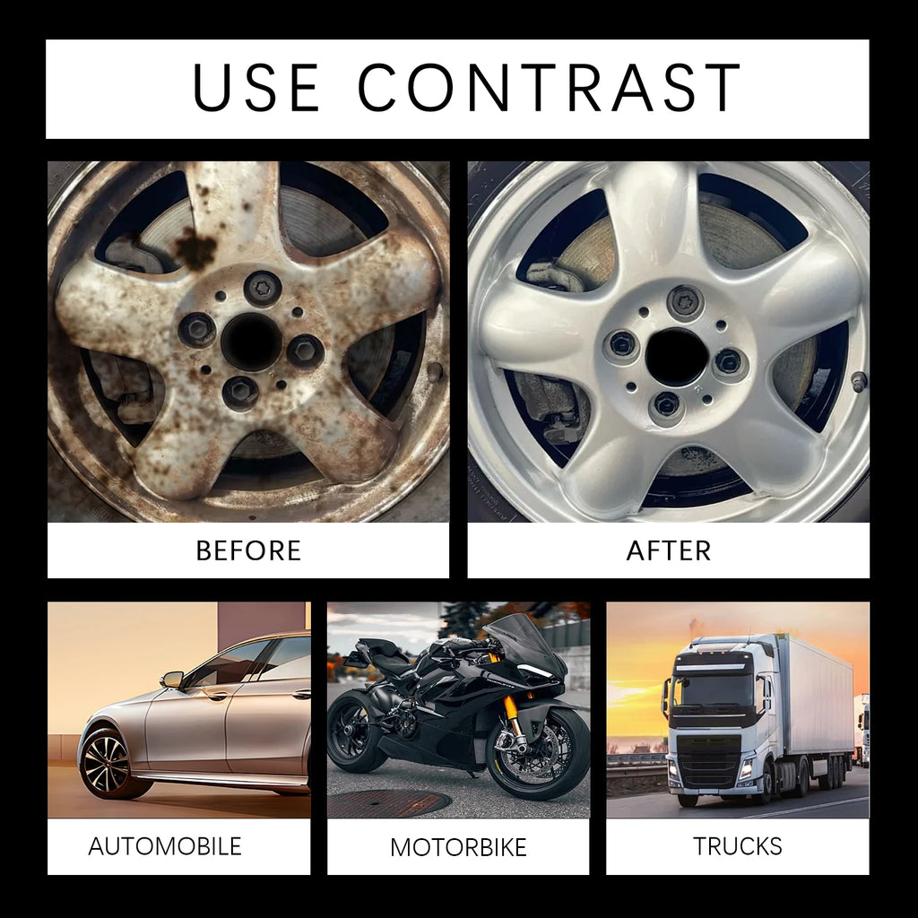 Car Rust Remover Spray Auto Wheel Oxide Stain Cleaner Paint Vehicle Surface Polishing Maintenance Cleaning Solution Care 120ml Oasis Select