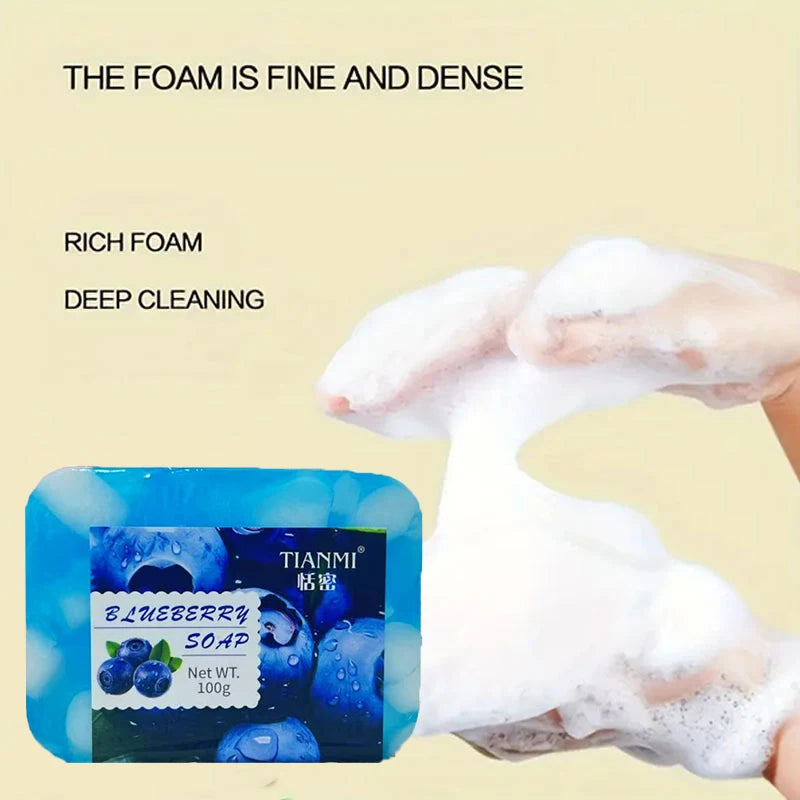 Blueberry Jelly Soap, rich in blueberry extract, deep. Clean, cleanse, bathe the whole body, moisturize and hydrate Oasis Select