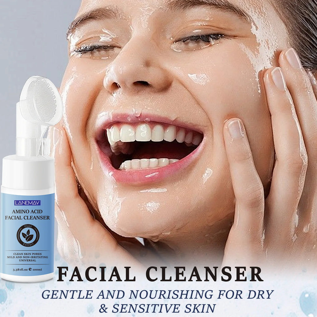 Lanemay Amino Acid Facial Cleanser with Brush Head 100ml