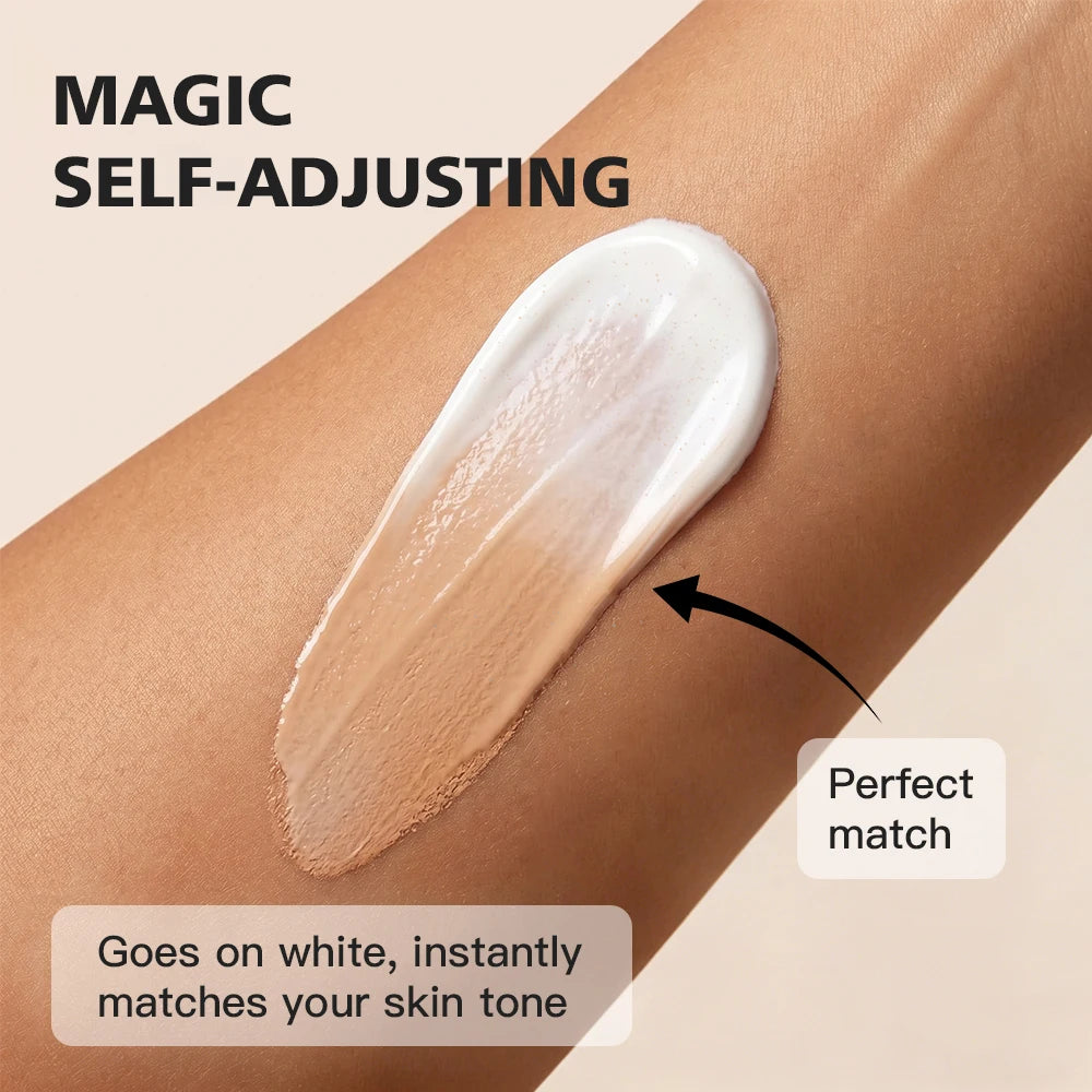 Color Changing Liquid Foundation Adaptive Skin Tone Buildable Coverage 12 Hours Wear Moisturizing Dewy Finish Cosmetics Oasis Select